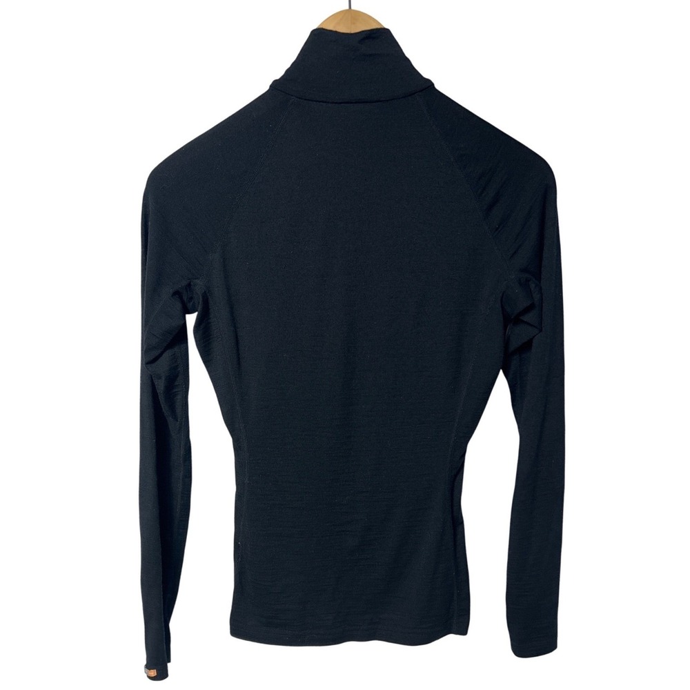 Icebreaker Pure Merino‎ Wool Bodyfit 200 1/4 Zip Base Layer Top Black Slim Fit S - Picture 8 of 13